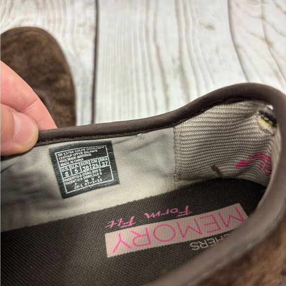 Skechers Go Walk Slip On Shoes Women's Sz 8 Brown Round Toe Suede Leather - Picture 11 of 12